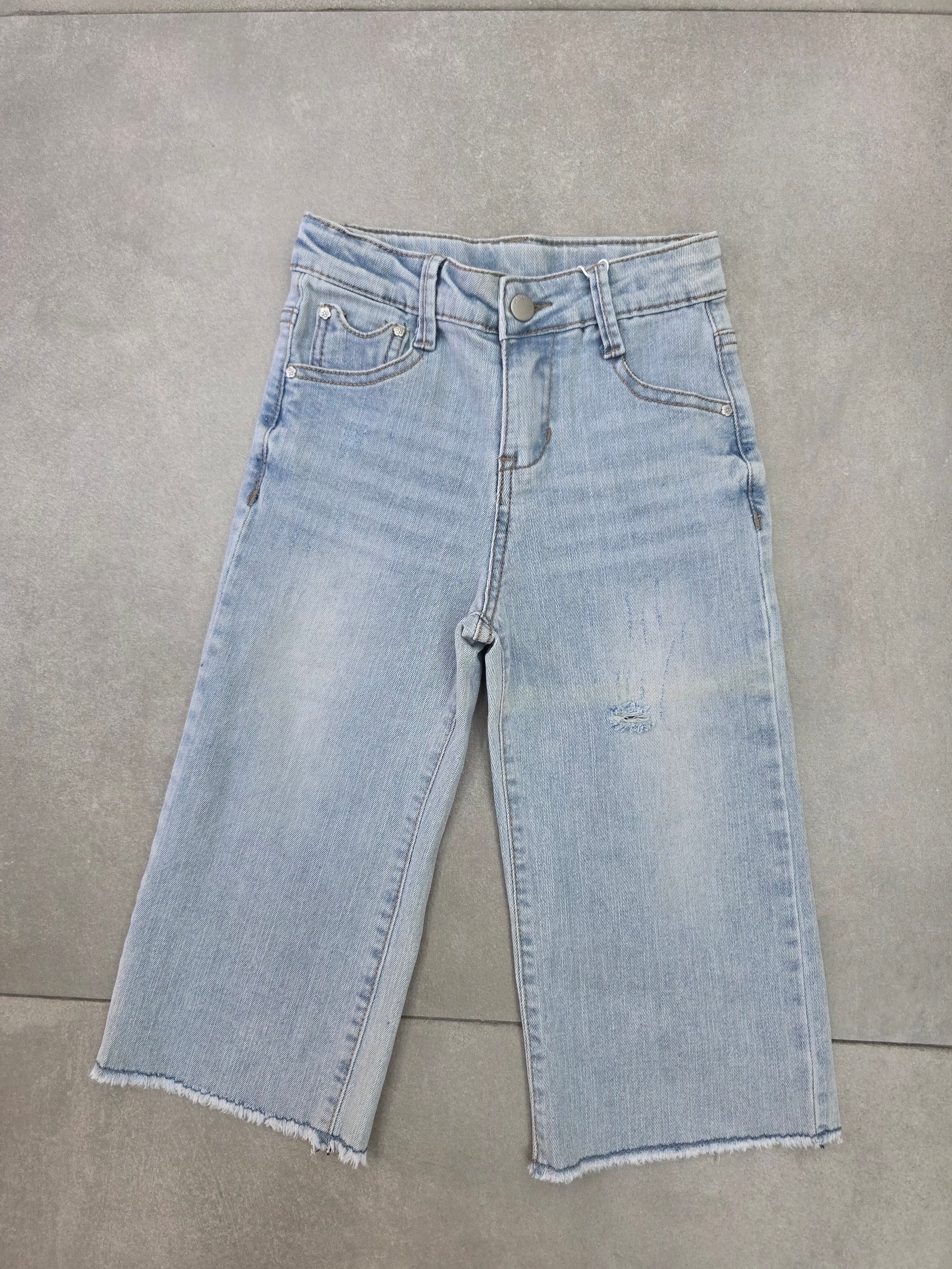 Jeans lavaggio chiaro a palazzo