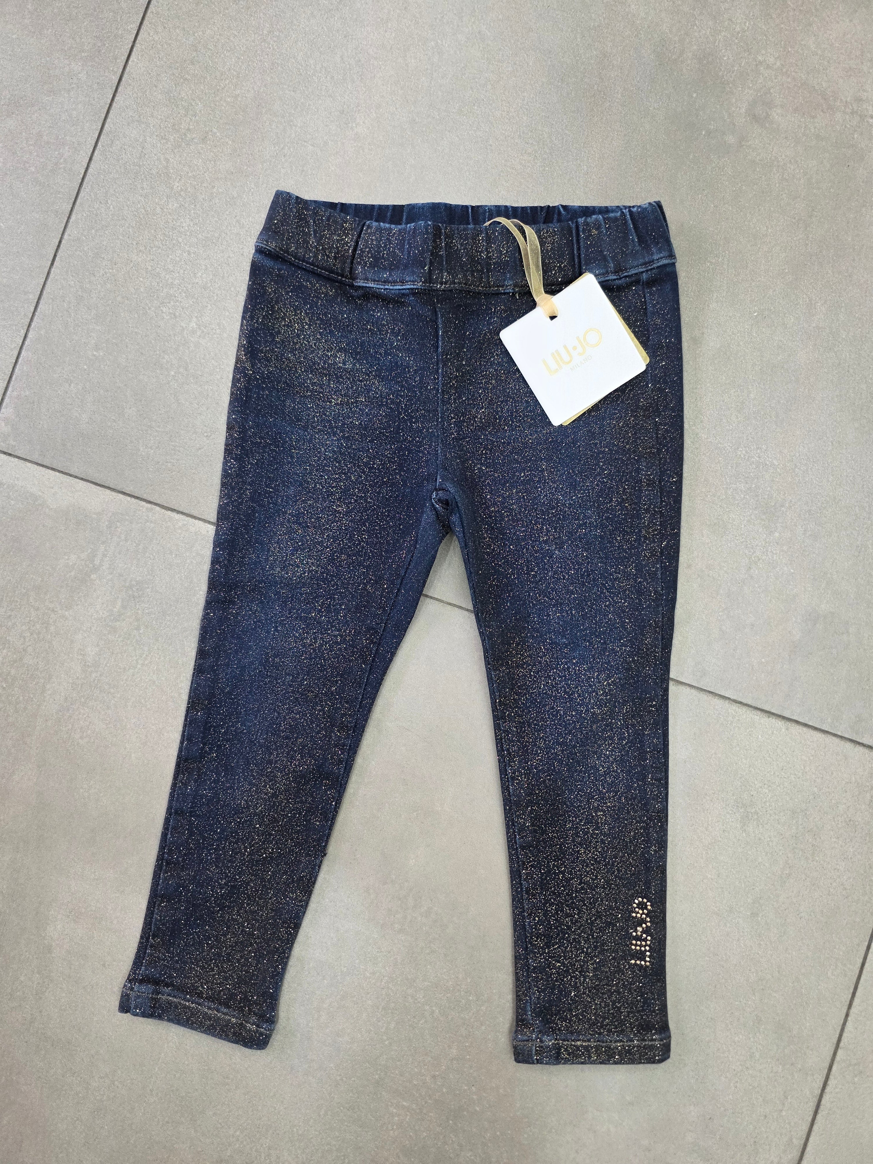 Jeans luijo brillantinato oro