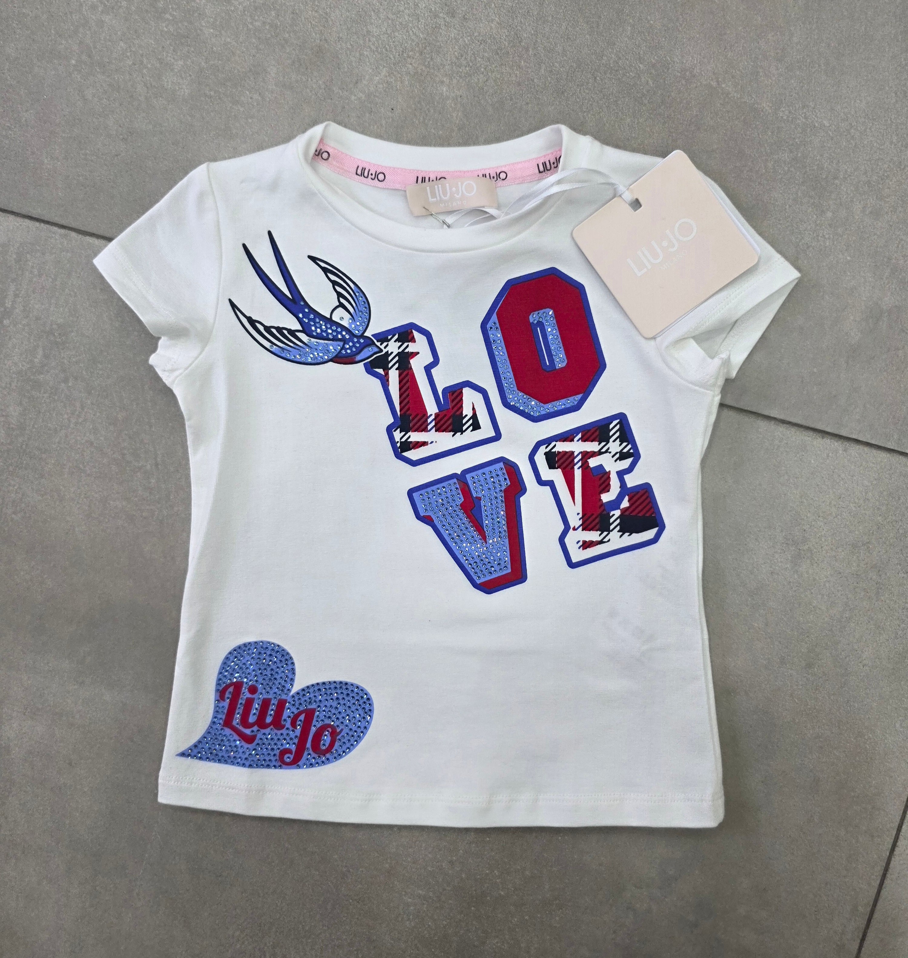 T-shirt luijo con stampa e brillantini