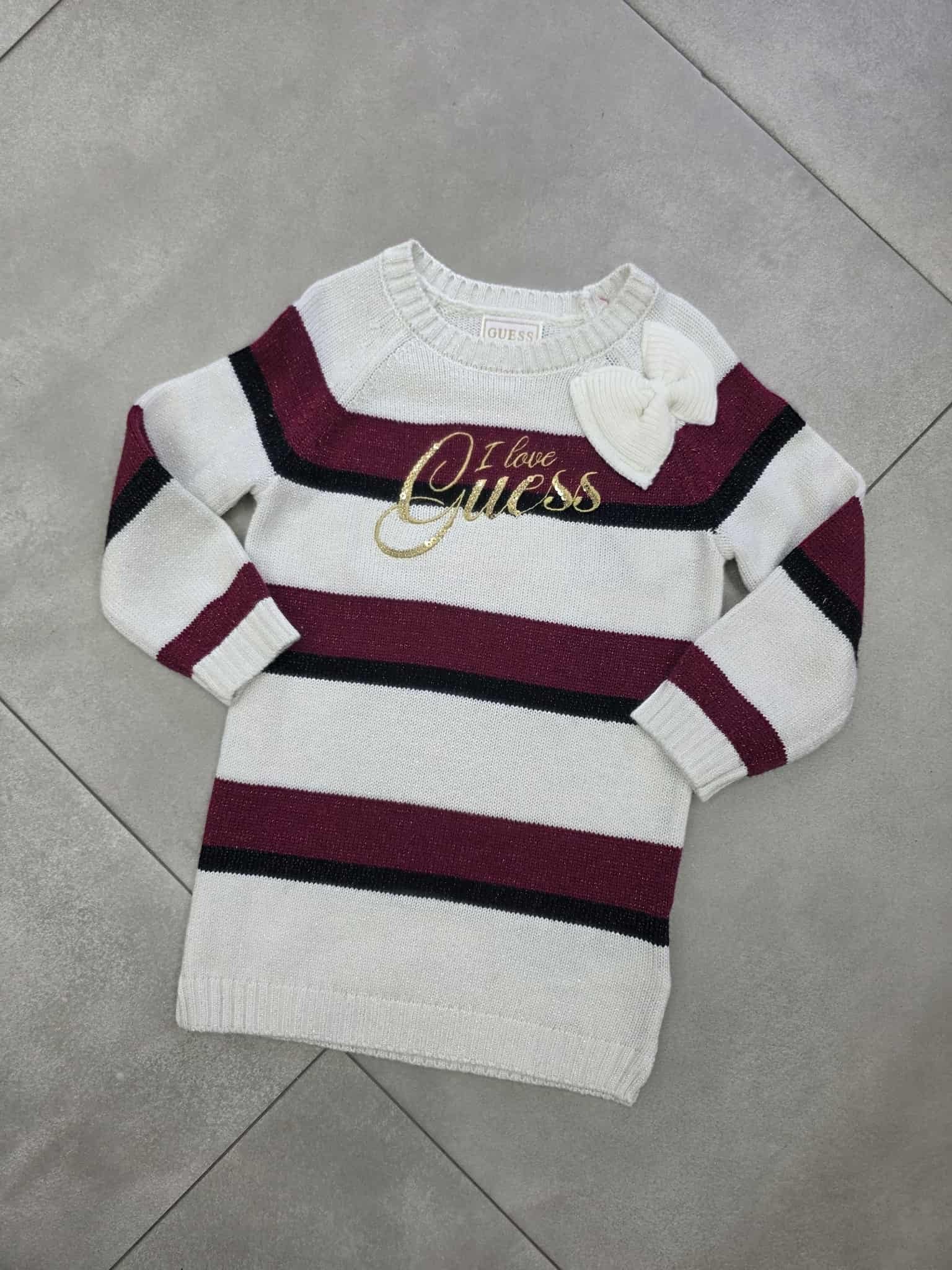 Abitino guess di lana con strisce bicolore