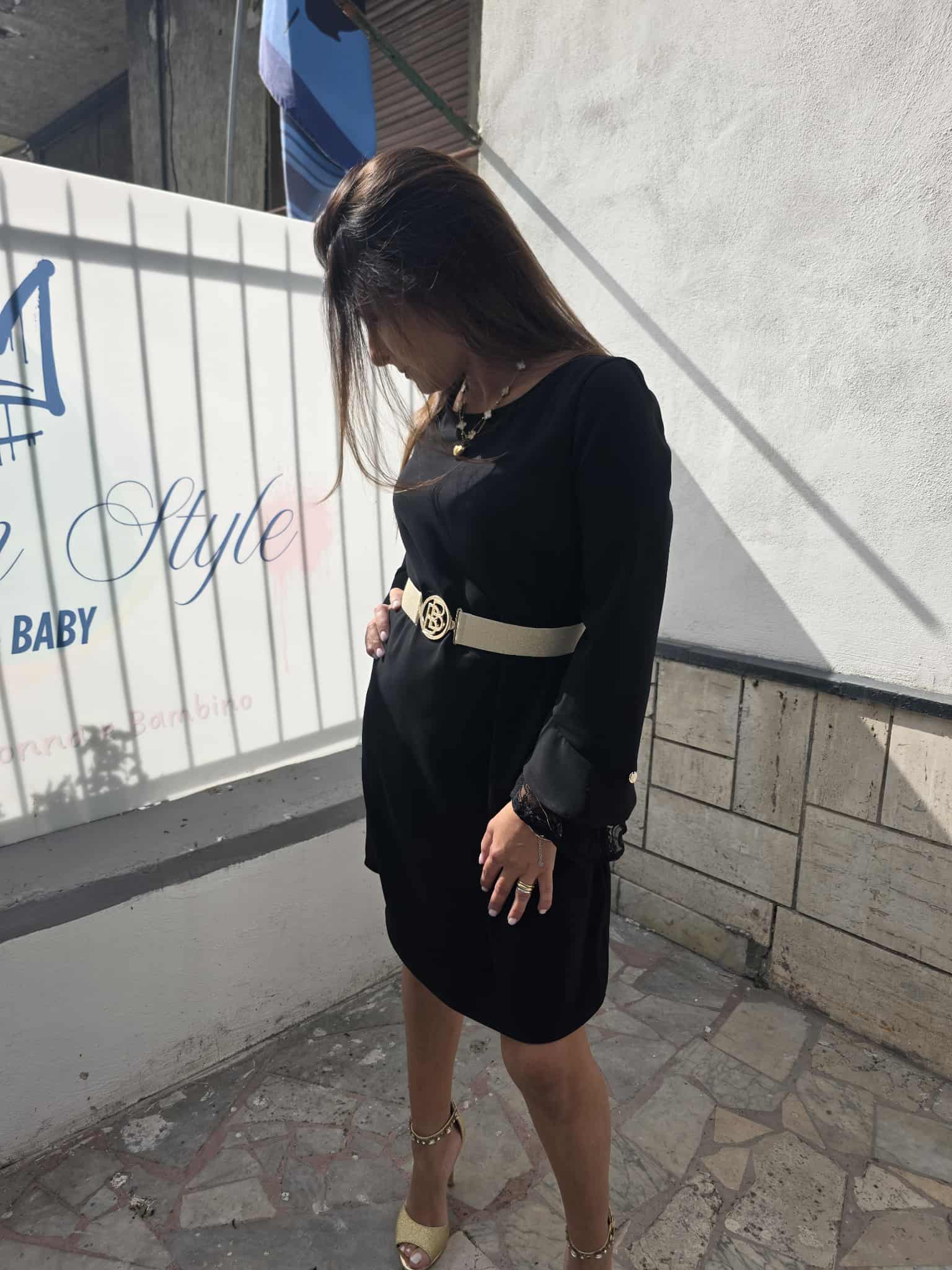 Abito semi lungo luijo con merletto posteriore