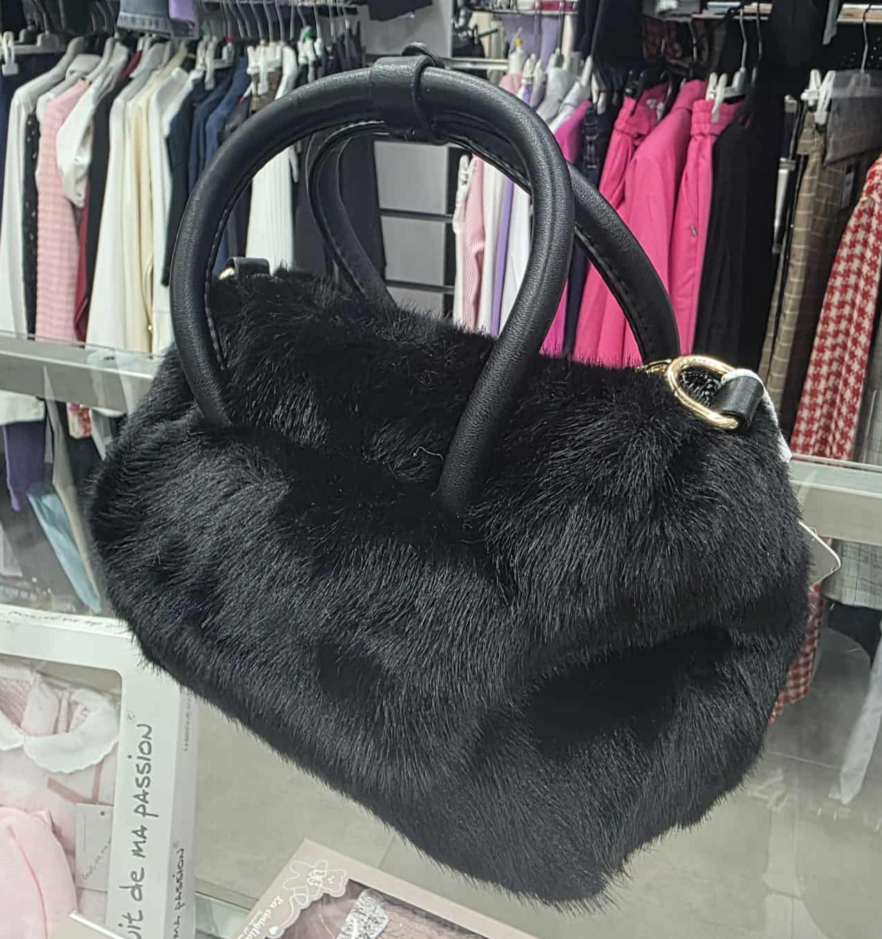 Borsa bauletto in peluche