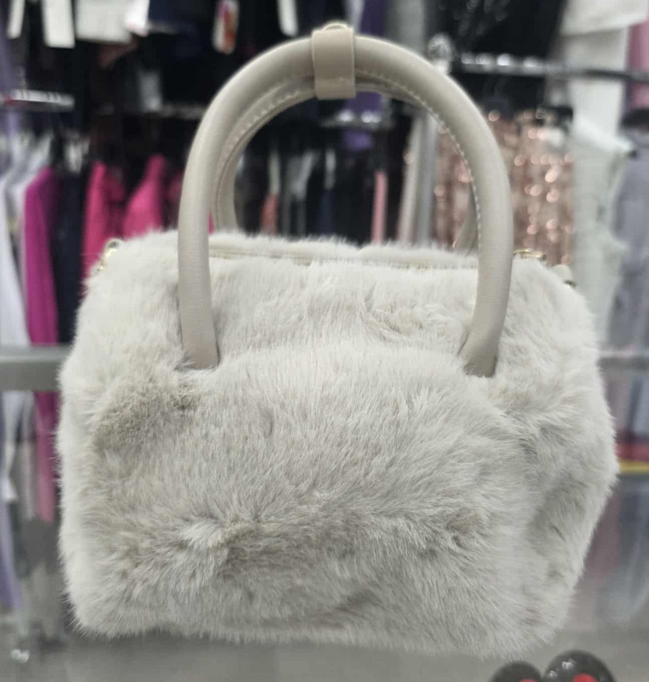 Borsa bauletto in peluche
