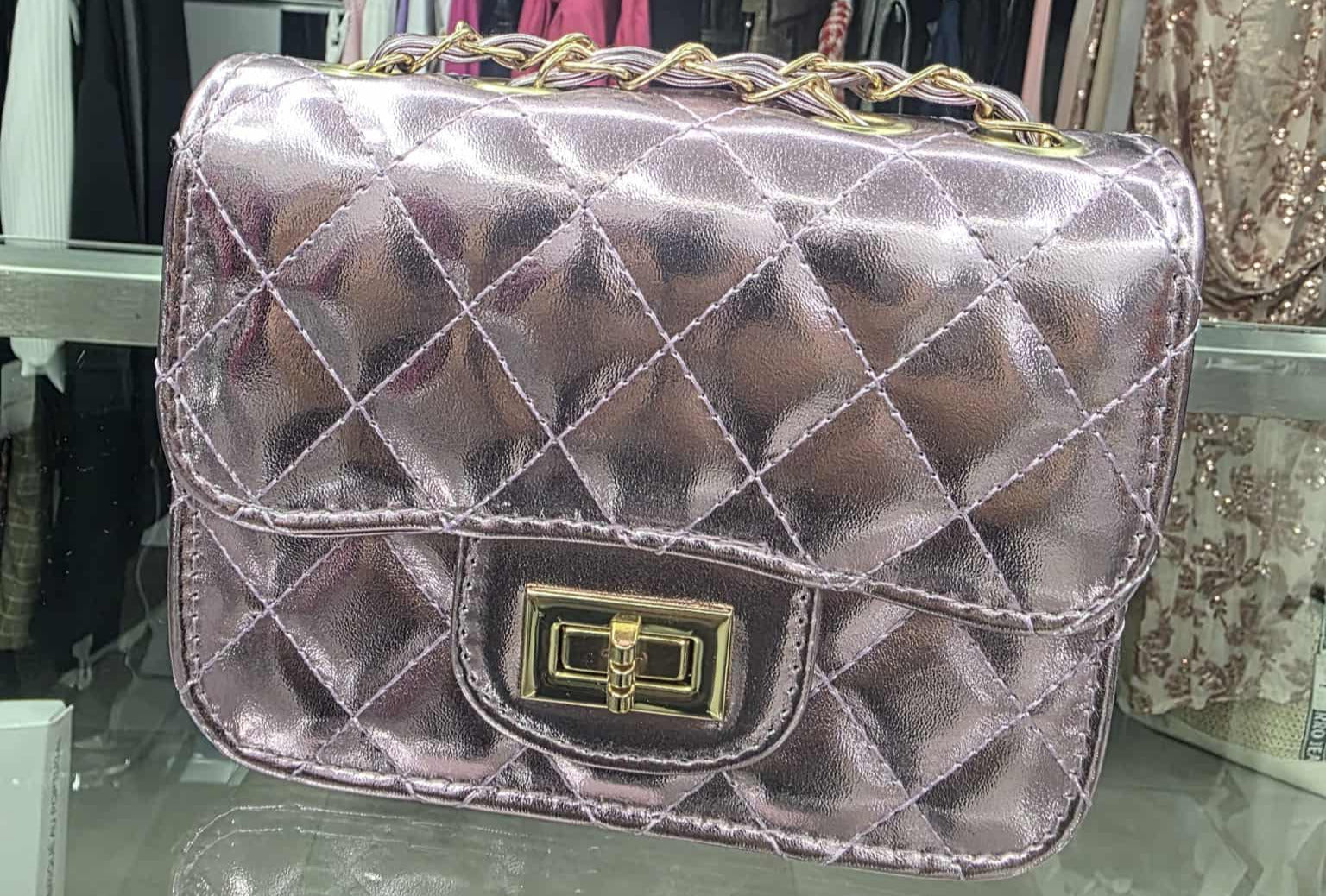 Borsetta mod chanel metalizzata