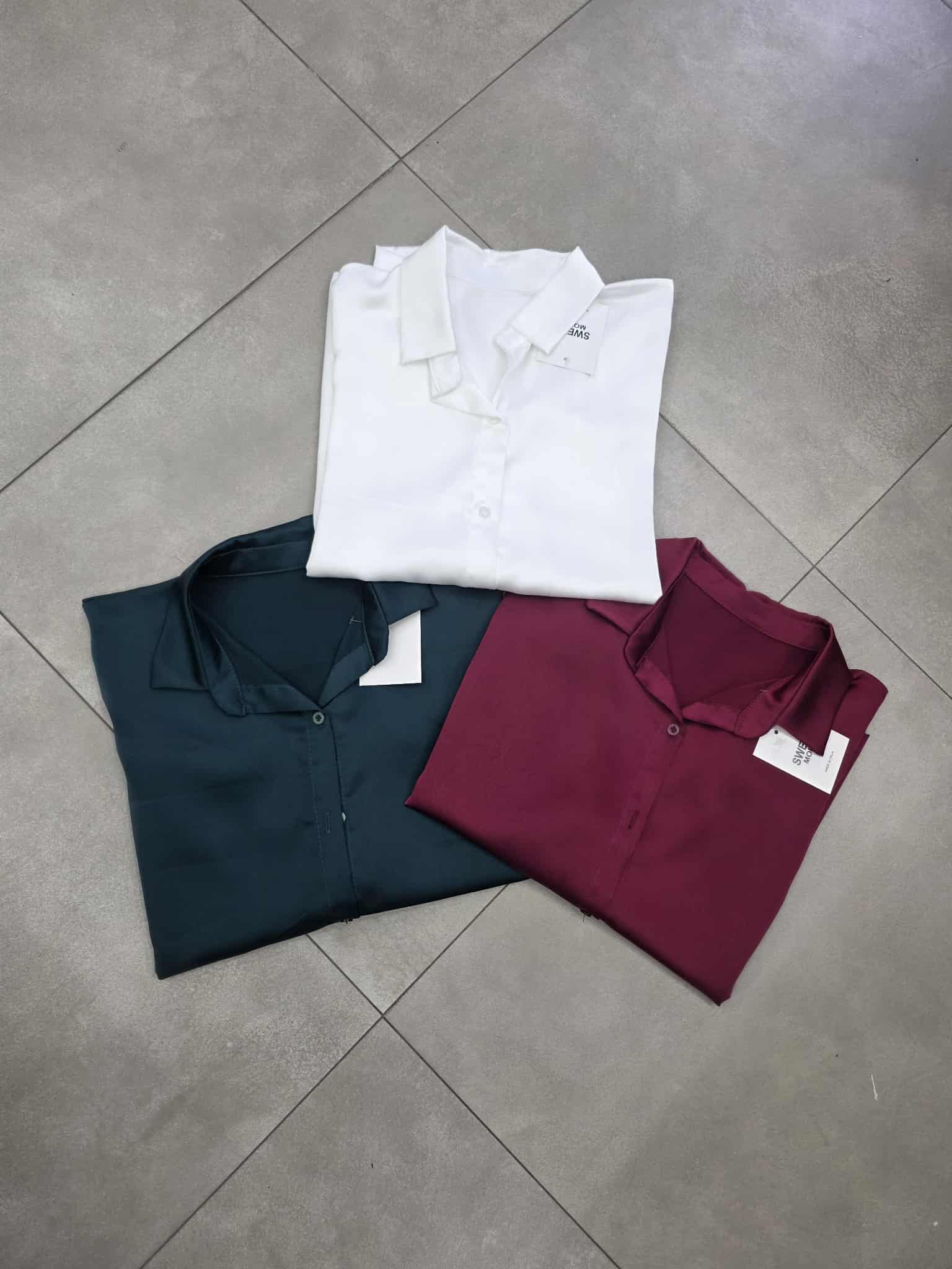 Camicia di raso mod over