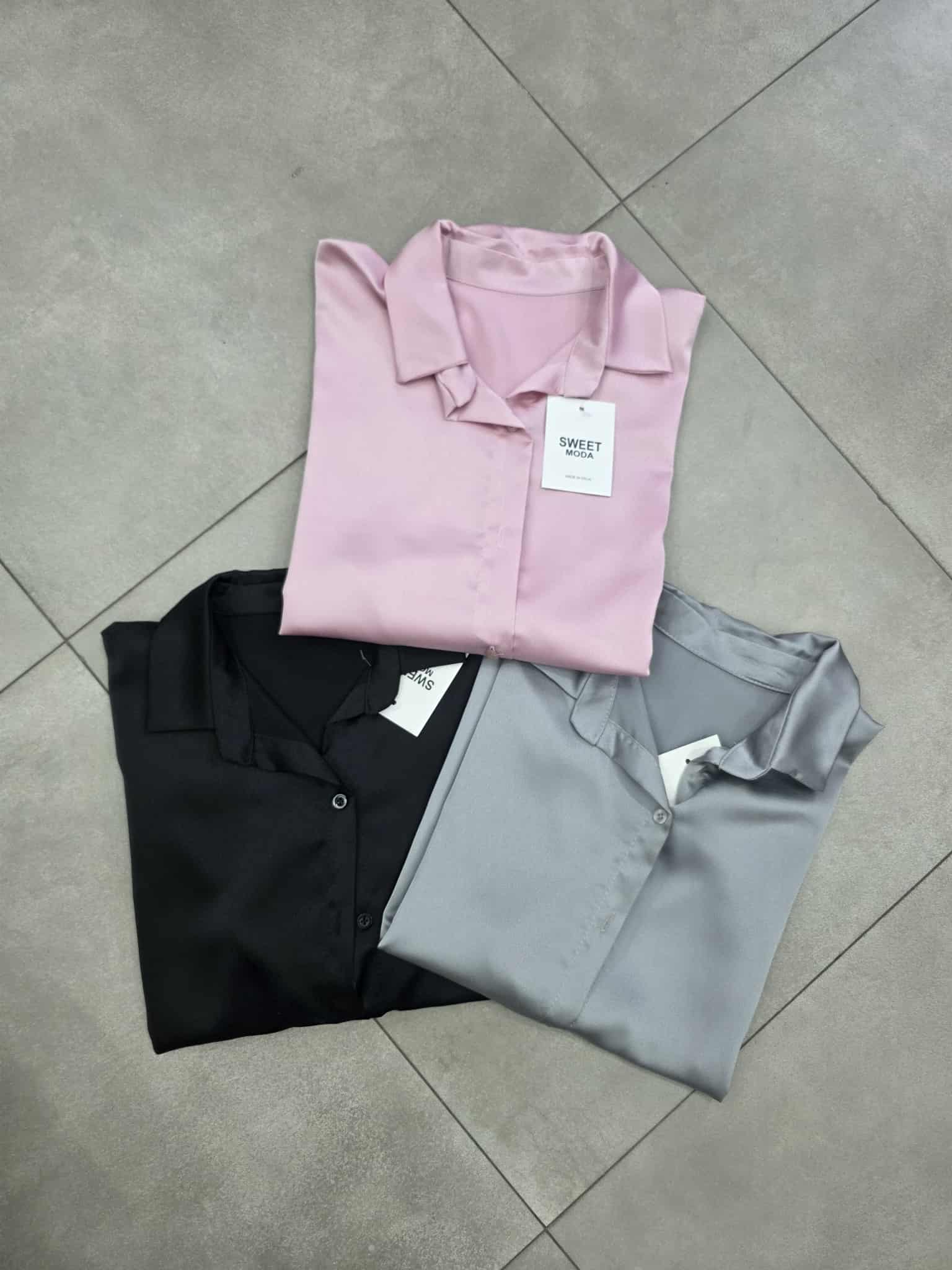 Camicia di raso mod over