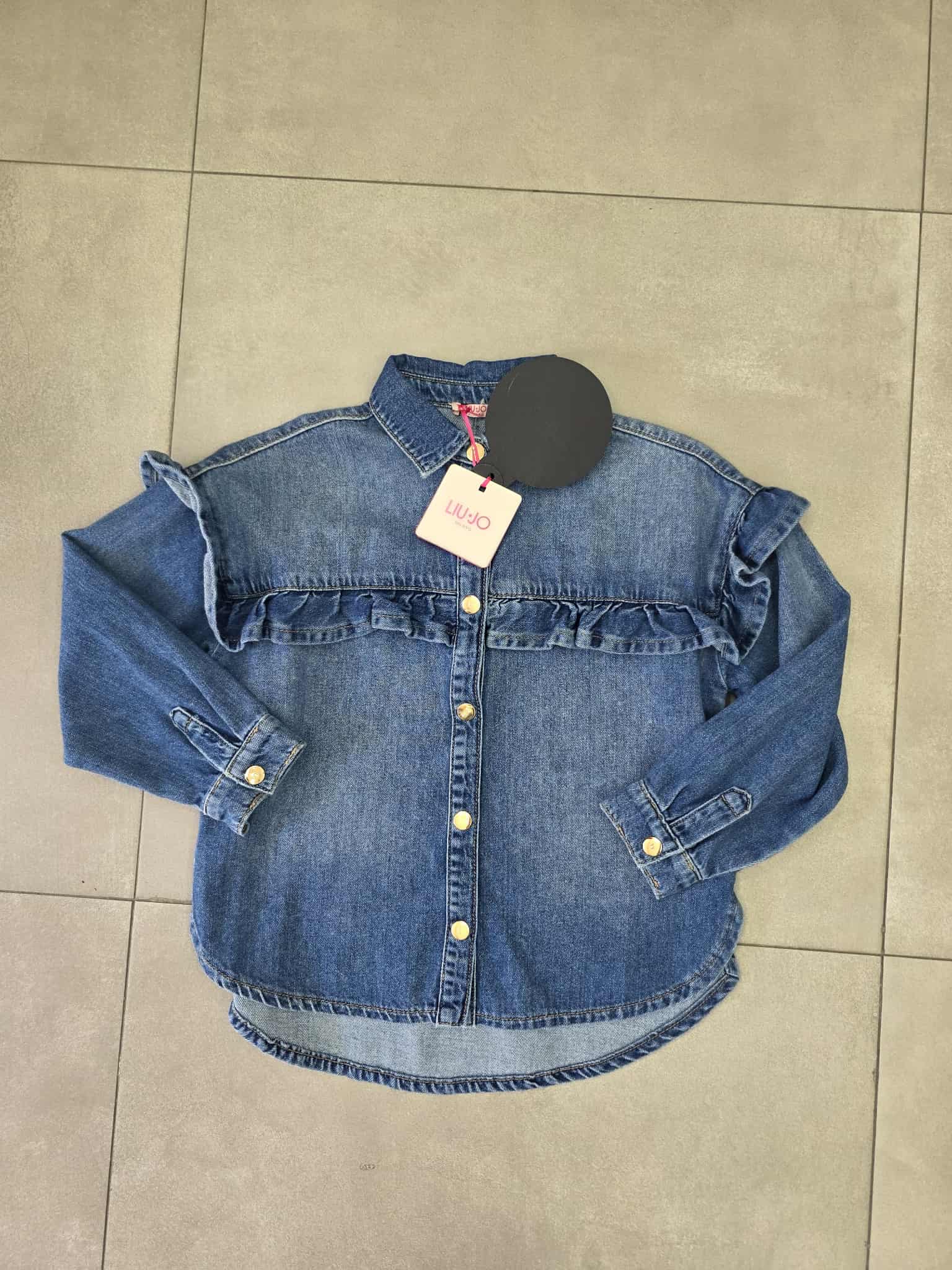 Camicione jeans luijo con balze