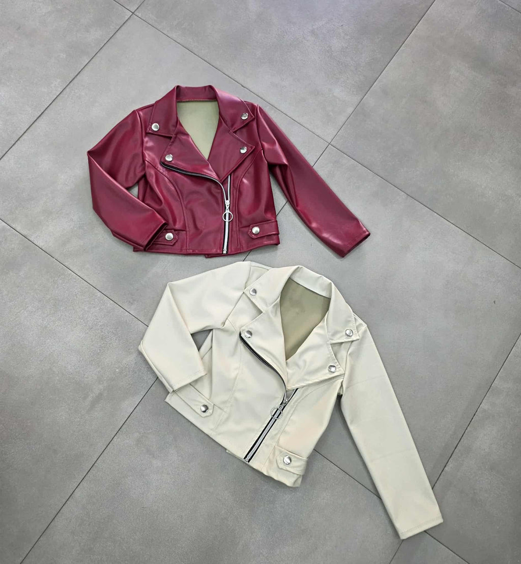 Chiodo biker in ecopelle