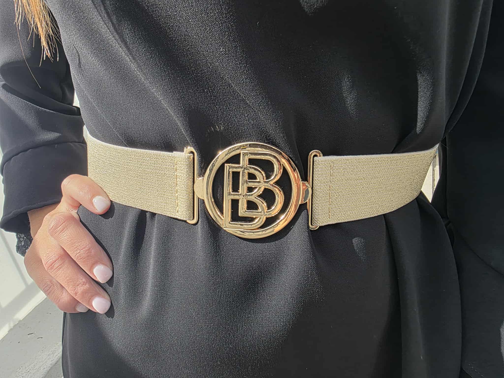 Cintura lurex molla con fibbia