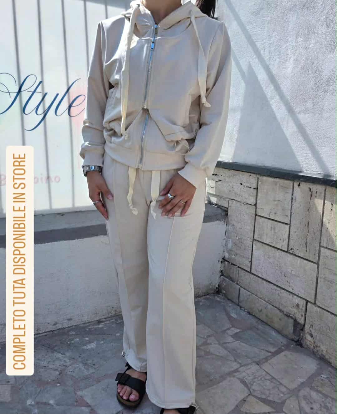 Completo tuta con felpa doppia apertura