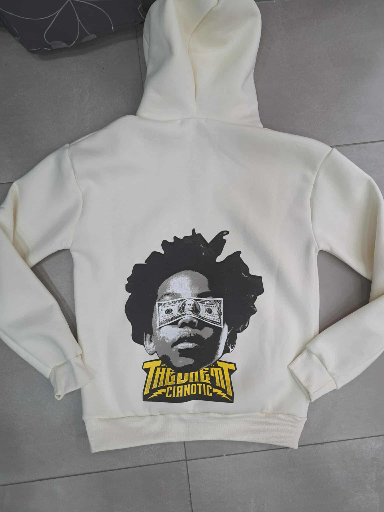 Felpa cianotic con stampa e zip