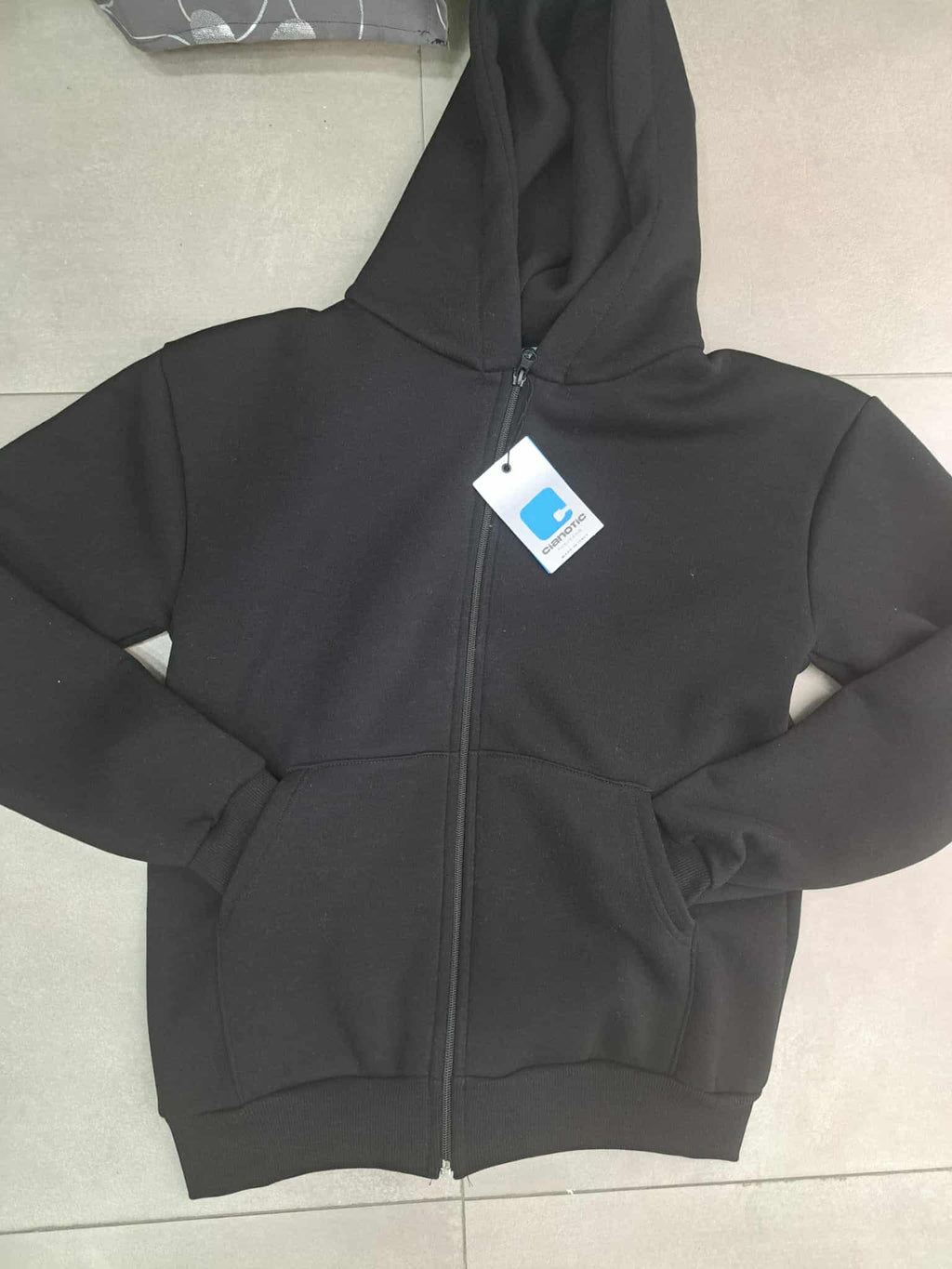 Felpa cianotic con stampa e zip