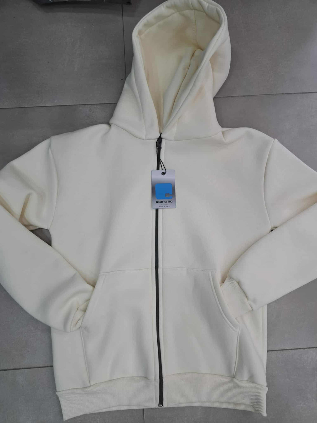 Felpa cianotic con stampa e zip