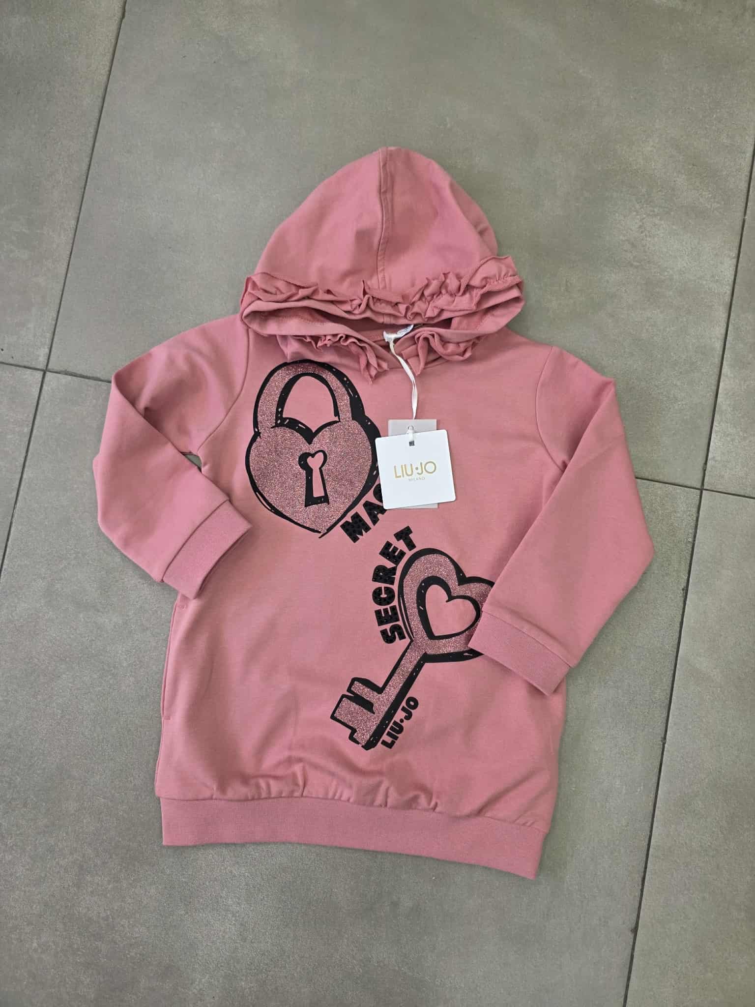 Felpone con cappuccio e stampa lurex luijo