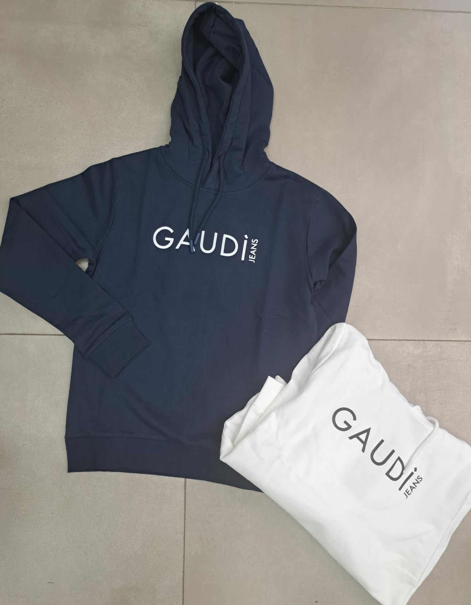 Felpa gaudi con cappuccio e stampa