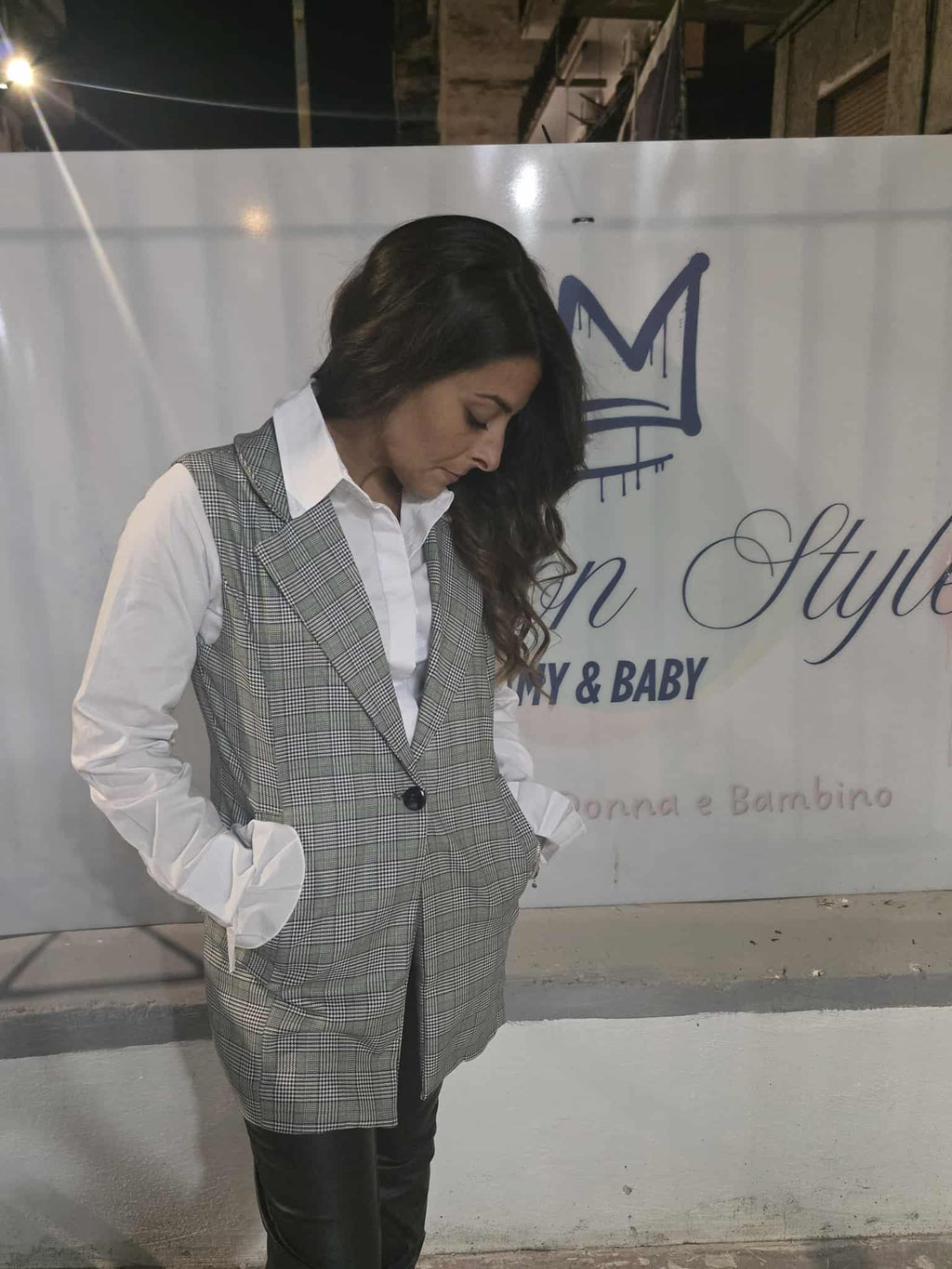 Gilet fantasia quadri laminato gaudi