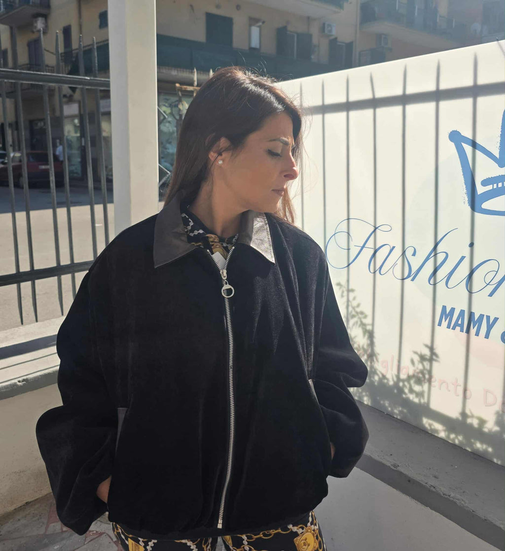 Giubbotto bicolore con zip