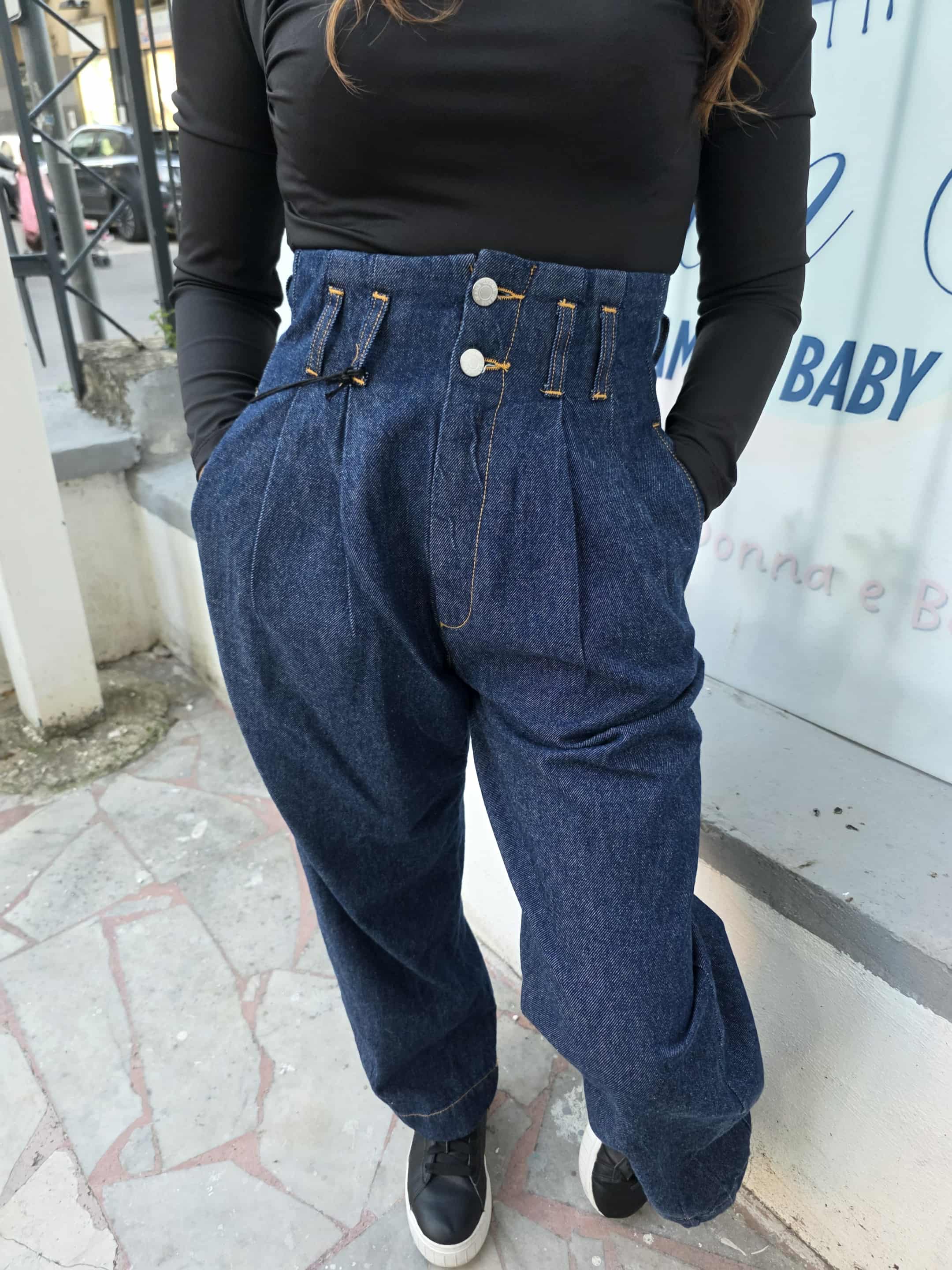 Jeans ballon lavaggio scuro