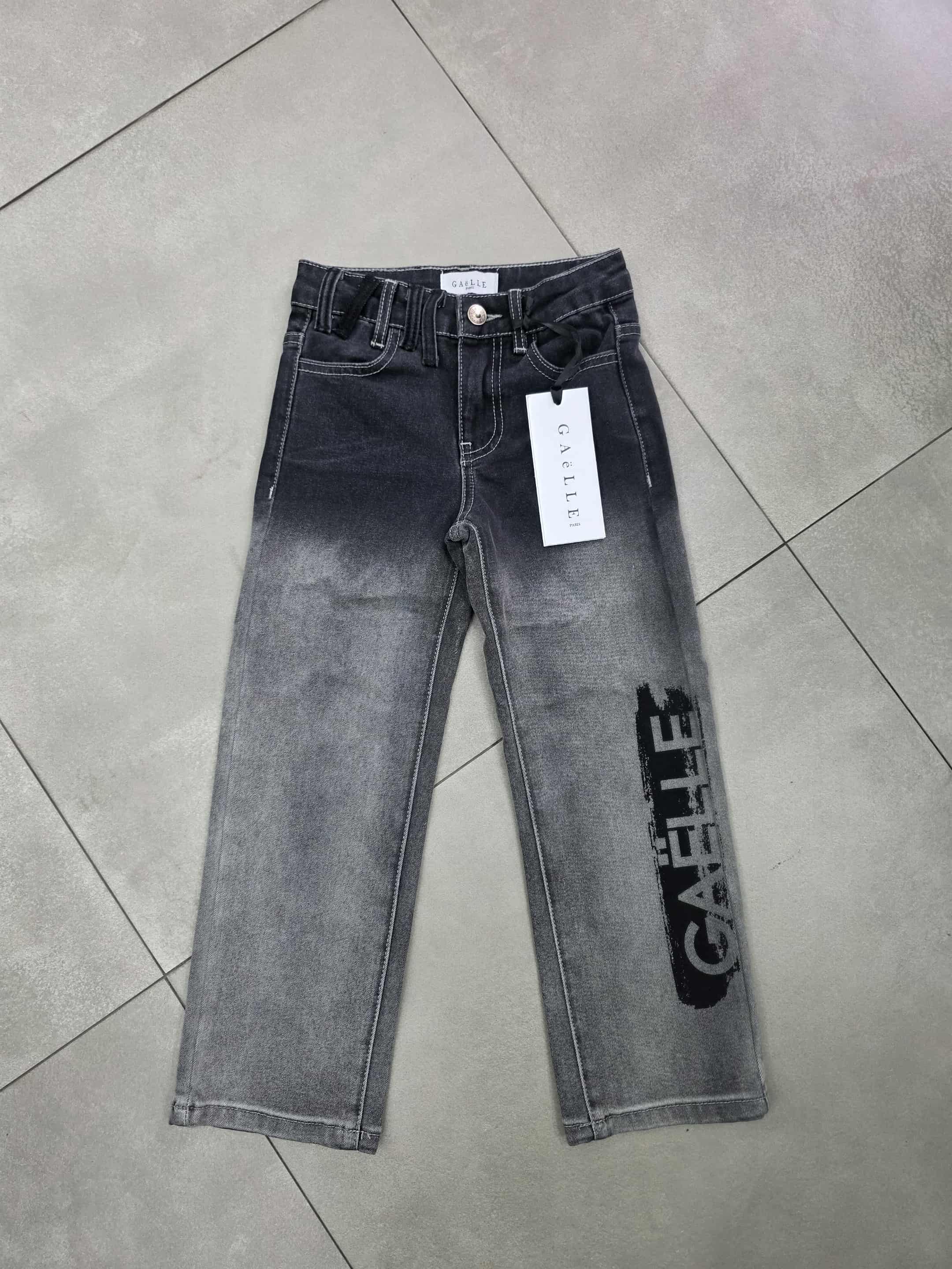 Jeans gaelle paris sfumato grigio con stampa