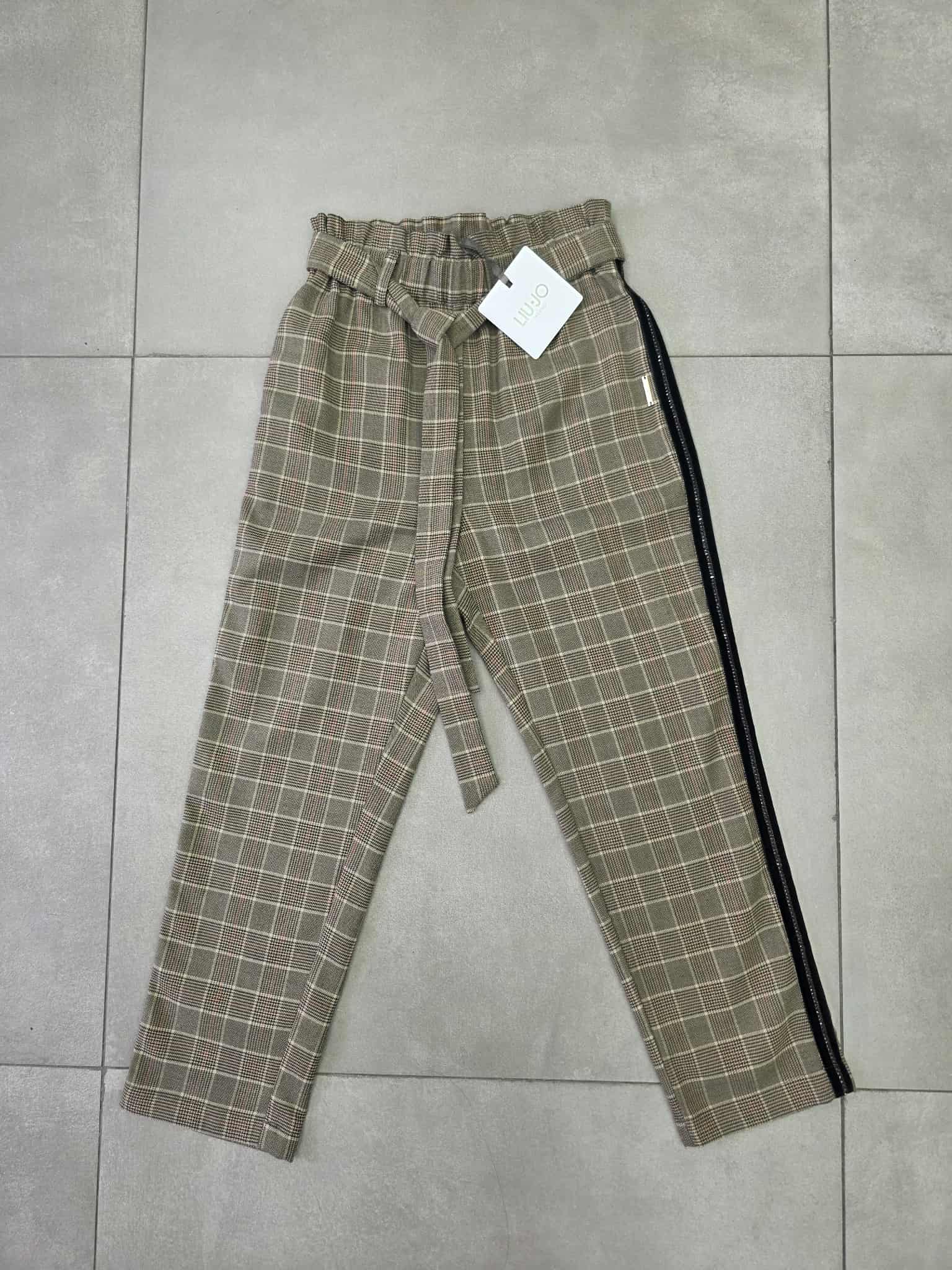 Pantalone quadri con banda laterale luijo