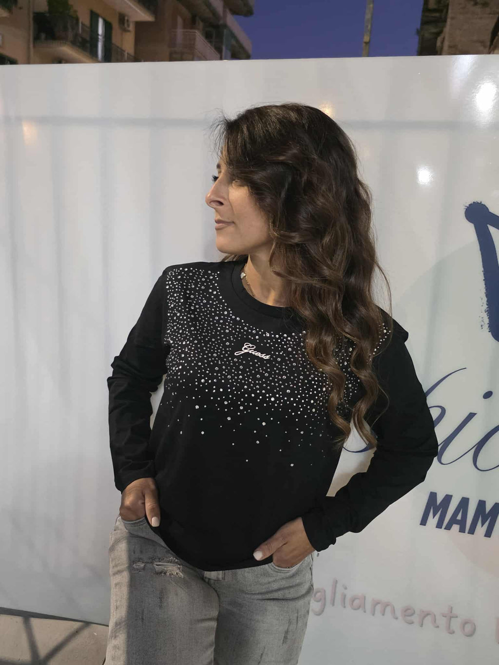 Maglia guess con brillantini