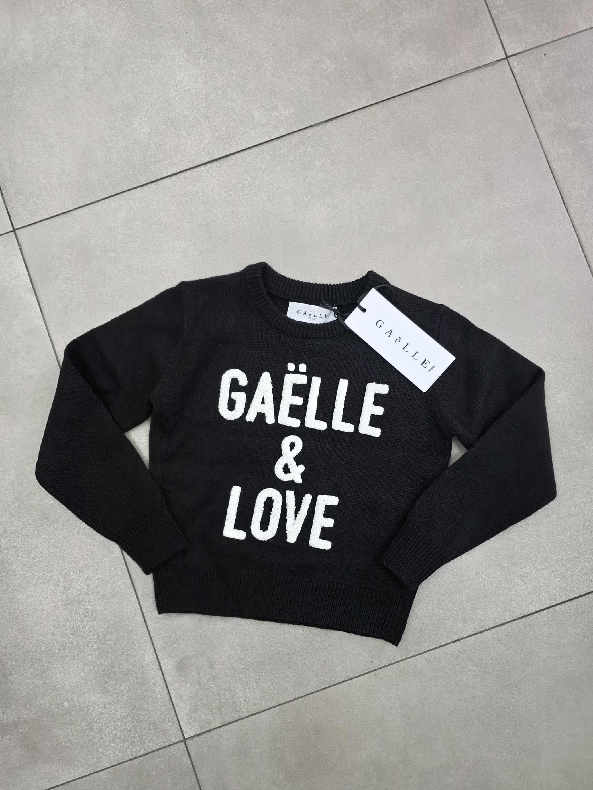 Maglione gaelle con stampa in rialzo bicolore