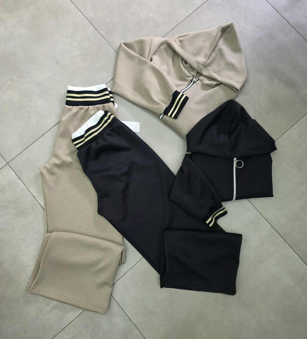 tuta due pezzi con fascia lurex