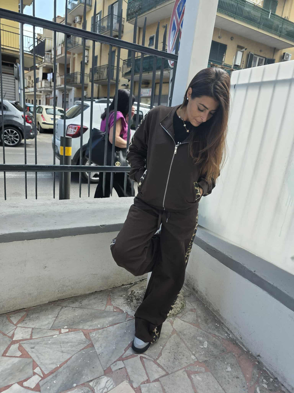 tuta due pezzi maculata